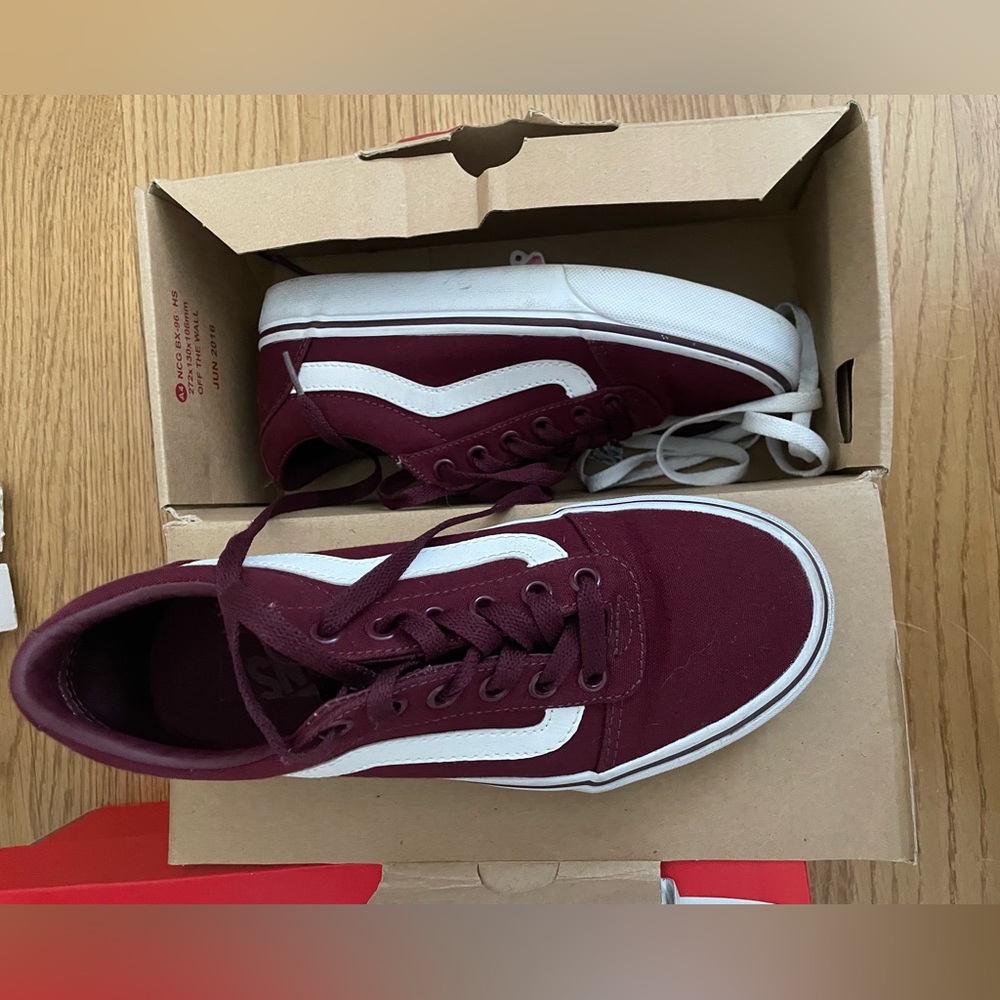 Burgundy Vans